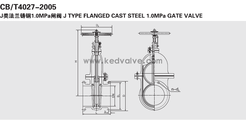 法蘭鑄鋼閘閥JIS F7366