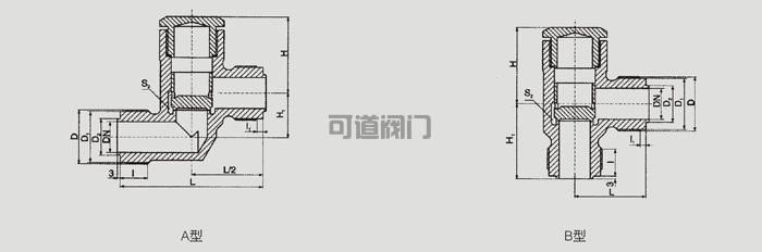 船用外螺紋青銅止回閥GB597-83(圖1)